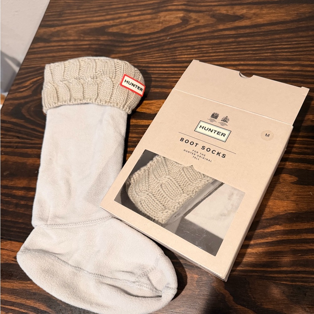 Hunter Beige Boot Socks for Men
